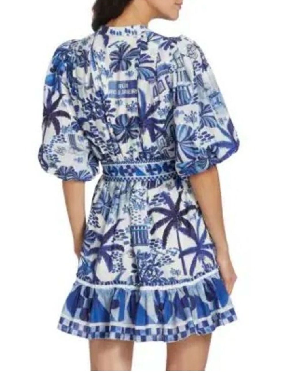 Farm Rio Sweet Rio Puff-Sleeve Minidress small - Picture 3 of 3